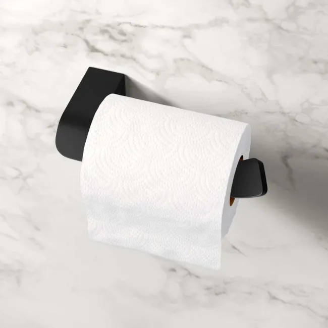 Eloise Matt Black Toilet Roll Holder