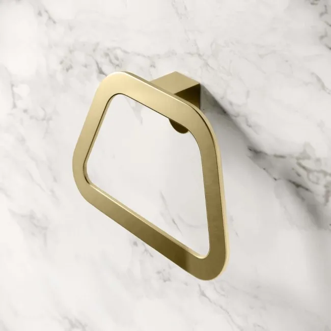 Eloise Brushed Brass Towel Ring