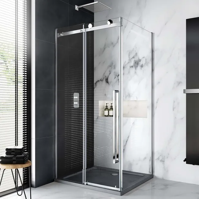 Oslo Premium Easy Clean 8mm Sliding Shower Enclosure 1100x800mm