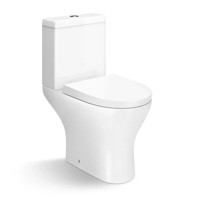 Orlando Rimless Close Coupled Toilet With Soft Close Seat