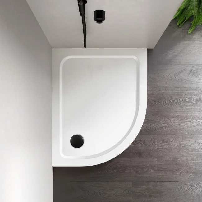 London Offset Quadrant Stone Shower Tray 1000x800mm - Left Handed
