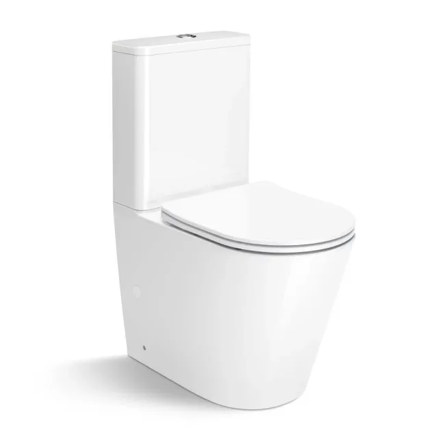 Boston Rimless Close Coupled Toilet With Premium Soft Close Slim Seat
