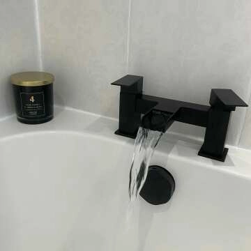 Avon Matt Black Waterfall Bath Filler