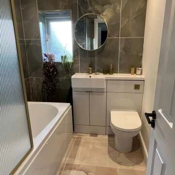 Mollie Brushed Brass Round Bathroom Mirror 500mm