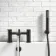 Lusk Matt Black Bath Filler & Handheld Shower