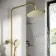 Doon Round Brushed Brass Thermostatic Bath Filler Shower Set