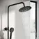 Matt Black Round Thermostatic Shower