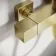 Brushed Brass Square Thermostatic Shower