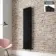 Faro Matt Black Double Flat Panel Vertical Radiator 1600x350mm