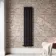 Faro Matt Black Double Flat Panel Vertical Radiator 1600x350mm