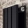 Faro Matt Black Double Flat Panel Vertical Radiator 1600x350mm
