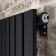 Faro Matt Black Single Flat Panel Vertical Radiator 1800x420mm