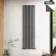 Marbella Anthracite Single Oval Panel Radiator 1800x480mm