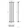 Athens Matt Black Double Column Vertical Traditional Radiator 1500x380mm