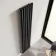 Marbella Matt Black Single Oval Panel Radiator 1800x360mm