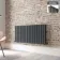 Faro Anthracite Double Flat Panel Horizontal Radiator 600x1190mm