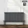 Athens Anthracite Double Column Horizontal Traditional Radiator 600x1190mm