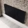 Faro Matt Black Double Flat Panel Horizontal Radiator 600x1190mm
