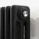 Athens Matt Black Triple Column Horizontal Traditional Radiator 600x1190mm