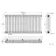 Athens Matt Black Triple Column Horizontal Traditional Radiator 600x1190mm