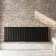 Faro Matt Black Single Flat Panel Horizontal Radiator 600x1820mm