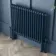 Athens Inky Blue Double Column Horizontal Traditional Radiator 600x785mm
