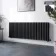 Marbella Matt Black Double Oval Panel Radiator 600x1620mm