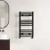 Naples Premium Matt Black Straight Heated Towel Rail 800x450mm