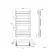 Santorini Matt Black Flat Panel Heated Towel Rail 800x450mm