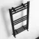 Barcelona Matt Black Straight Heated Towel Rail 800x400mm
