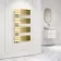 Seville Brushed Brass Designer Flat Panel Heated Towel Rail 1200x600mm