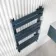Santorini Inky Blue Flat Panel Heated Towel Rail 800x450mm