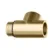 Dual Fuel Brushed Brass T Piece Connector For Towel Rails & Radiators