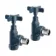 Inky blue Angled Traditional Manual Radiator Valves (Pair) Standard 15mm