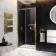 Hamburg Brushed Brass Easy Clean 8mm Sliding Shower Door 1100mm - Easy Fix Feature