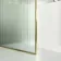 Munich Fluted Effect Brushed Brass Easy Clean 8mm Wet Room Shower Glass Panel 900mm