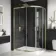 London Brushed Brass 6mm Offset Quadrant Shower Enclosure 1200x800mm