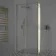 Munich Brushed Brass Framed Easy Clean 8mm Wet Room Shower Glass Return Panel 250mm