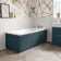 Traditonal Inky Blue Wooden Bath End Panel 680mm