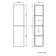 Trent Gloss White Wall Hung Tall Cabinet 1200x300mm