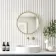 Mollie Brushed Brass Round Bathroom Mirror 500mm