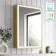 Mia Matt Brass Illuminated LED Mirror Cabinet 710x500mm