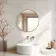 Essence Brushed Brass Round Bathroom Mirror 500mm