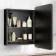 Olivia Battery Operated Black Framed Illuminated LED Mirror Cabinet 610x450mm