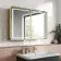 Olivia Matt Brass Illuminated LED Mirror Cabinet 710x1000mm