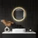 Delilah Battery Operated Black Framed Round Backlit LED Mirror 500mm