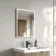 Esme Matt Black Illuminated LED Recessed Mirror Cabinet 600x450mm