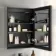 Esme Matt Black Illuminated LED Recessed Mirror Cabinet 600x450mm