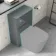 Corsica & Bali Storm Grey Slimline Back To Wall Toilet Unit 500mm