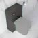 Elba Graphite Grey Slimline Back To Wall Toilet Unit 500mm